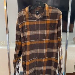 Vans men’s plaid button down size large